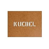 Kübel Schablone Stencil Ölkarton Bundeswehr Militär US Army Motor passend für VW Kübelwagen Typ 181 DKW Munga für Lackierung (2,5x12cm) - Ölkarton Lackierschablone #15130