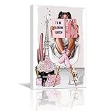 African American Wall Art Black Girl Fashion Gifts Pictures Wall Decor Black Women Queen Painting...