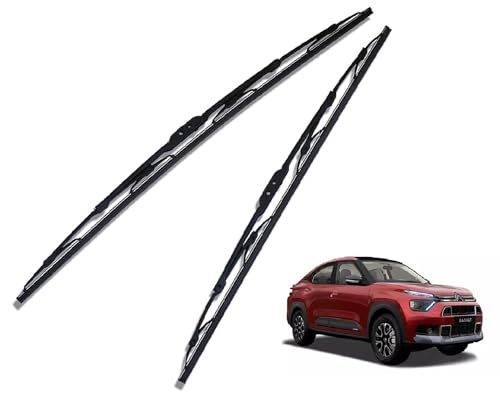 Image of Auto Hub Car Wiper Blade Compatibility with Citroen Basalt Windshield Car Wiper Blade Size D-21,P-14