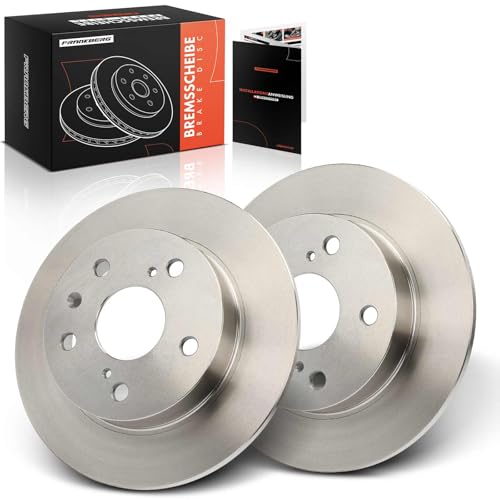 Frankberg Bremsscheibensatz inkl. 2x Bremsscheiben Hinten Voll Ø259mm Kompatibel mit Swift IV FZ NZ Vitara LY SX4 S-Cross JY Replace# 5561161M00