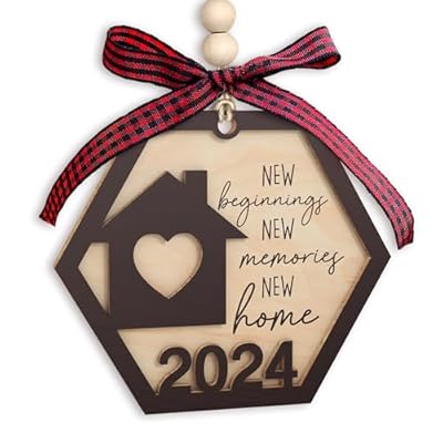 House Warming Gifts New Home - Housewarming Gifts for New House, Housewarming Gift Ideas Presents for Women, Couple - New Home Gifts for Home, New Home Owners Gift Ideas - Wood New Home Ornament 2024