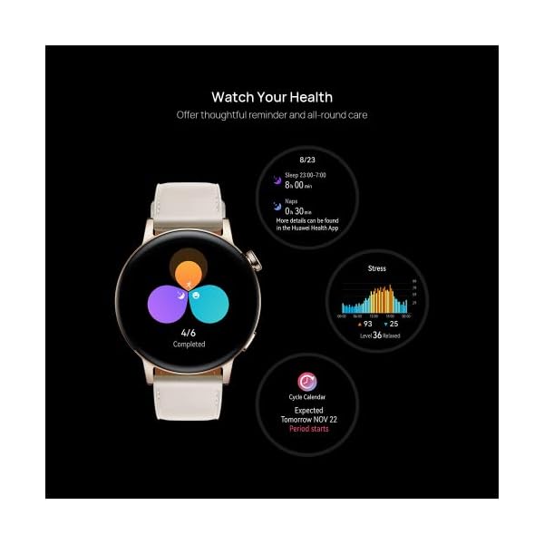 HUAWEI Watch GT 3 42 mm Smartwatch, Durable Battery Life, All-Day SpO2 Monitoring, Personal AI Running Coach, Accurate Heart Rate Monitoring, 100+ Workout Modes, Bluetooth Calling, Frosty White - Image 7
