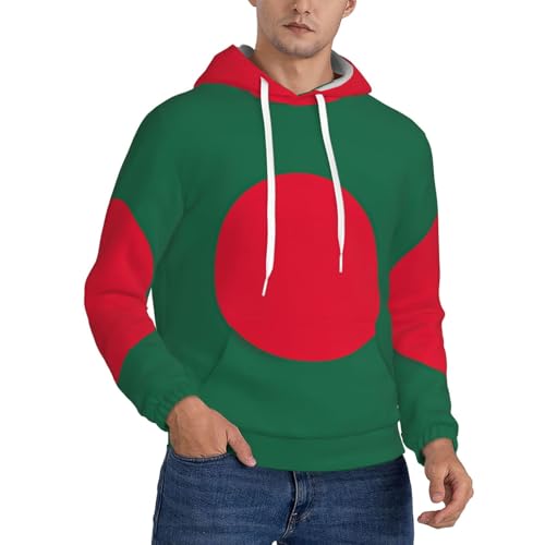 Pull à capuche Bangladesh imprimé homme coupe décontractée, vêtement d'hiver épais