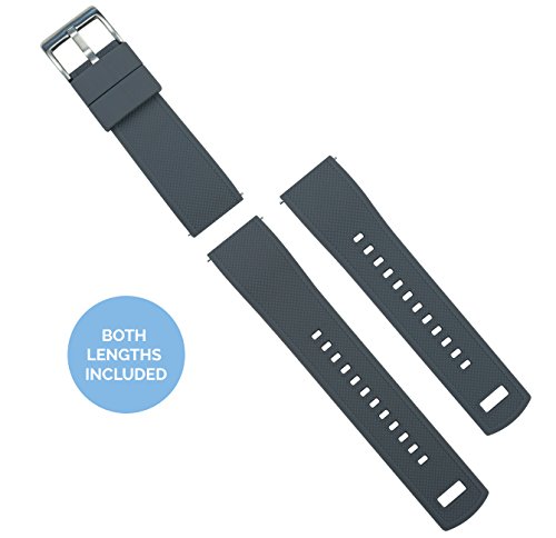 Image of BARTON Elite Silicone Watch Bands - Quick Release - Choose Strap Color & Buckle Color (Stainless Steel, Black PVD or Gunmetal Grey) - 18mm, 20mm, 22mm & 24mm Watch Straps