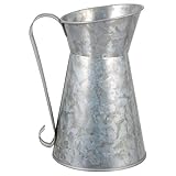 Holibanna Florero de Metal Rústico Estilo Campestre Cubo Decorativo Vintage para Flores Macetero Hierro para Hogar Oficina y Restaurante