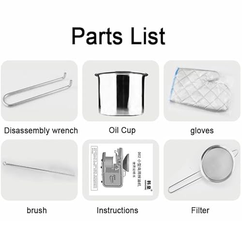 Máquina De Prensa De óleo Elétrica 750w, Prensa Quente/Frio, Faixa De Temperatura: 0-300°, Rendiment