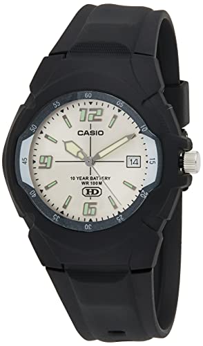 Qual o Melhor Teclado Casio de 2025? Melhores Ranking 9 Casio Relógio masculino de quartzo de resina preta MW600F-7AV com mostrador prateado, Prata, Relógio de quartzo