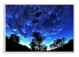 'Blue Sky Silhouette Landscape Photograph'| Wall Plaque Art