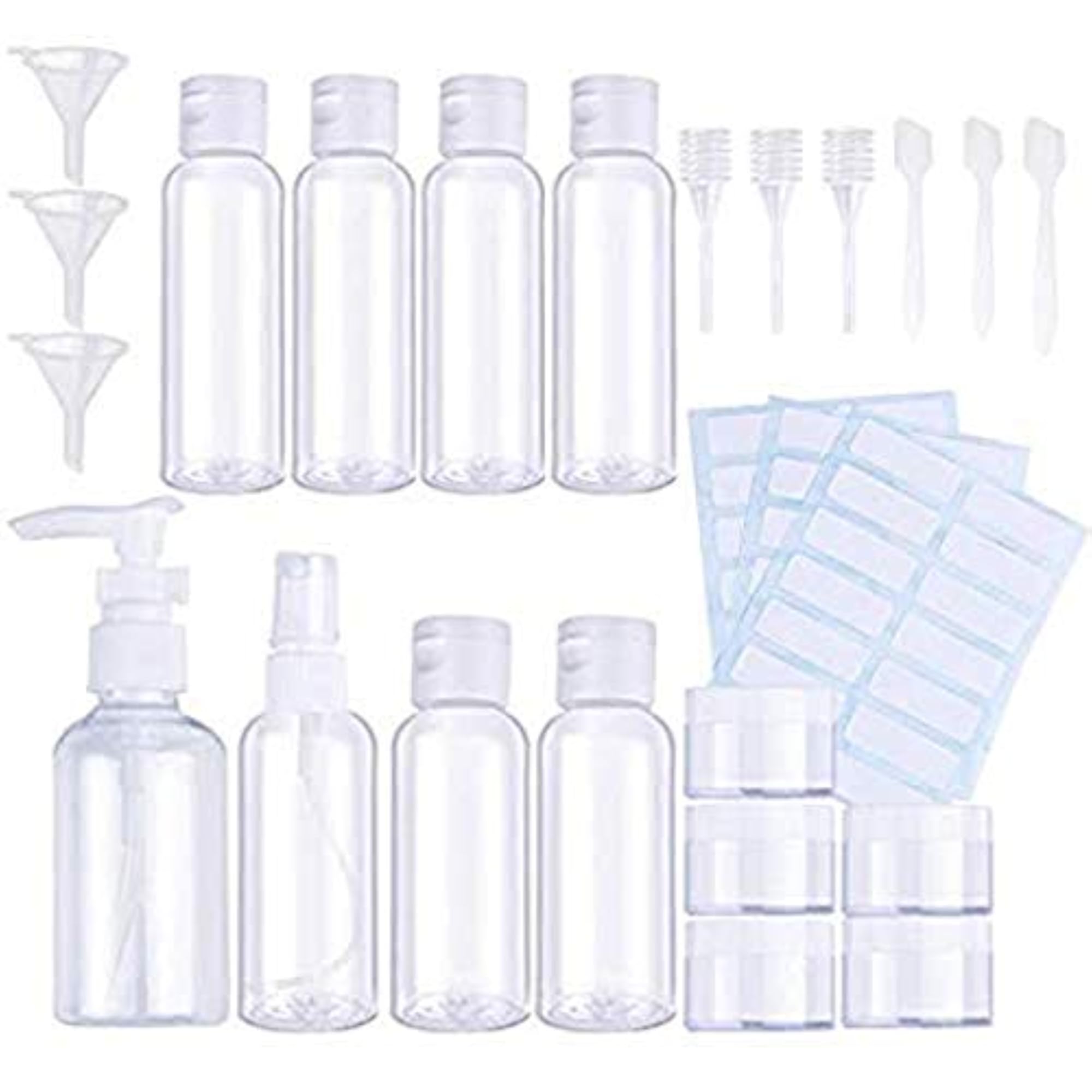 Plastic Travel Bottles Toiletries Liquid Containers, Pack of 3