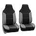 FH GROUP FH-PU103102 High Back Royal PU Leather Car Seat Covers Airbag & Split Gray Black