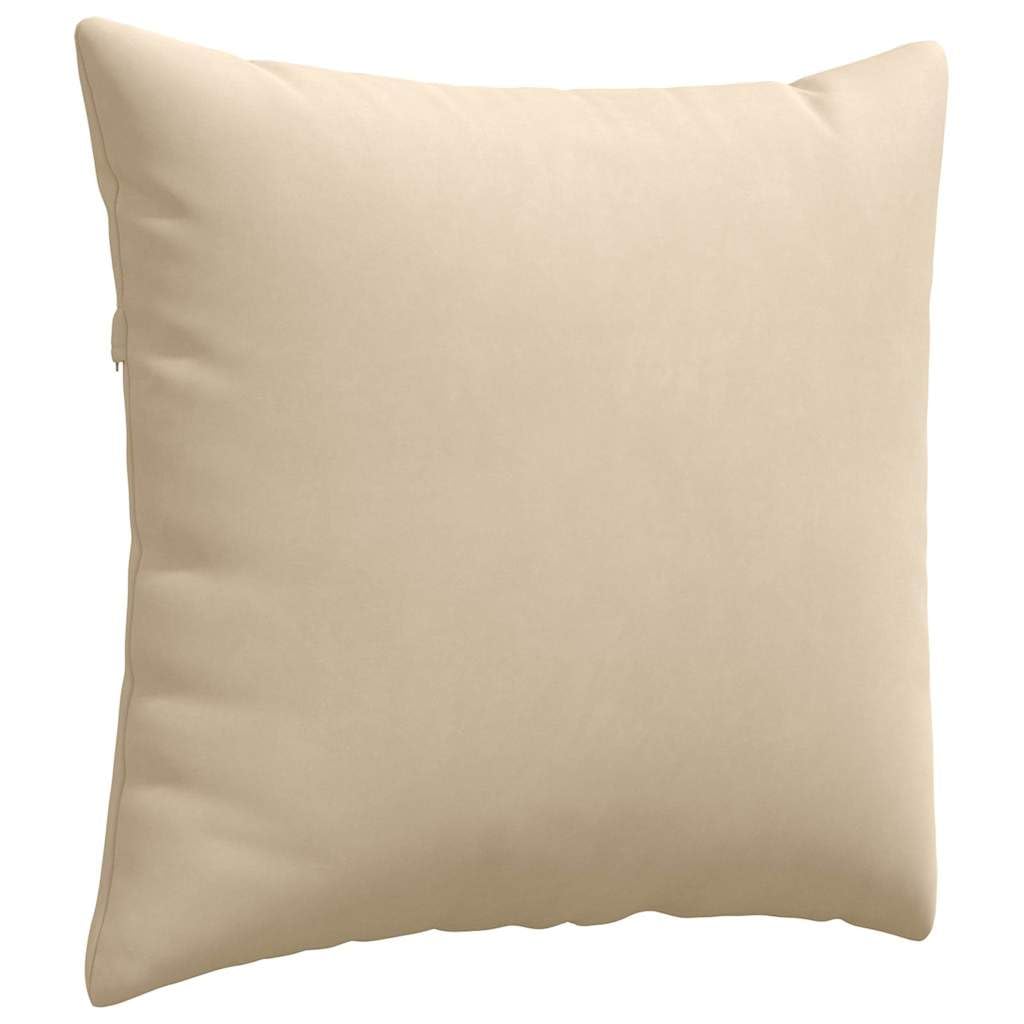 2er Set Sofakissen Dekokissen Creme 45x45 cm - Moderne Zierkissen mit Füllung und abnehmbarem Bezug aus Stoff - Weiche Couchkissen für Wohnzimmer Schlafzimmer und Büro
