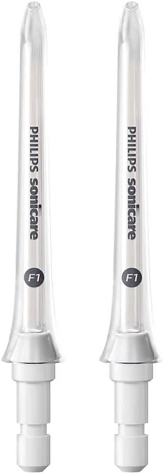 Philips Sonicare Standard F1 Oral Irrigator Nozzle Twin Pack - Oral Water Flosser use with Philips Sonicare Cordless Power Flosser (Model HX3042/00)