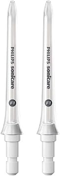 Philips Sonicare Standard F1 Oral Cleaning Nozzle Twin Pack - Cordless Power Flosser with Oral Water Flosser Model HX3042/00