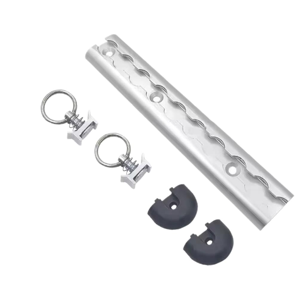Kit de Riel de Carril en L con Accesorios de Perno Único 19.7 Pulgadas Compatible con RV Remolque Cerrado Furgoneta 1 Juego