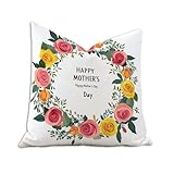 Funda Cojin 30x30 cm Día de la Madre Funda Almohada Terciopelo Impresión a Doble Cara Rosas Protector Almohadas con Cremallera Oculta, Cojines Decorativos Sofá Patio Jardín Terraza, Juego de 1 2B-922