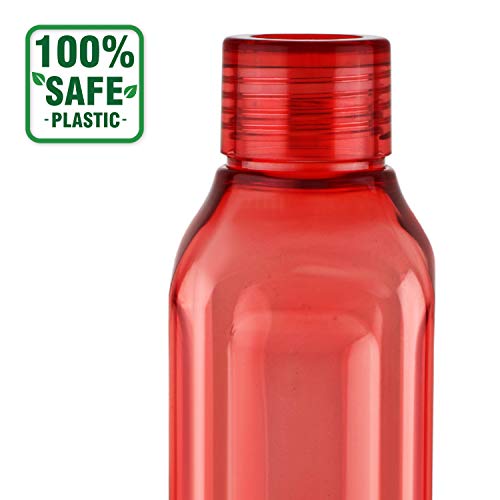 Image of CELLO Venice Water Bottles Set of 4 Pcs For Daily Use, 1000ml Each Multicolor | Stylish & Unbreakable BPA-Free Leakproof Freezer & Fridge Safe Pet Water Bottle For School, Office, Kitchen & Travel
