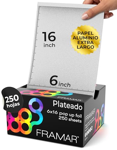 Papel mechas peluquería antideslizante Framar láminas de aluminio 6x16