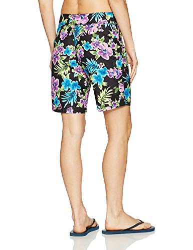 Kanu Surf Women's Oceanside Upf 50+ Active Swim Board Short (Reg & Plus Sizes), Katya Black/Blue, 1X #TOP1