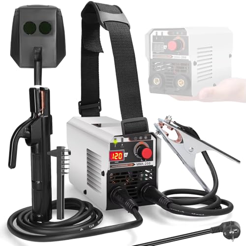 Poste à Souder MMA 200A Inverter IGBT, Machine à Souder Portable pour Électrode - 220V Poste a Souder avec Affichage Numérique, Ventilateur,...