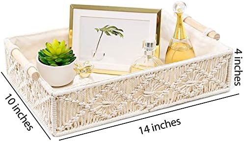 Macrame Storage Basket Tray