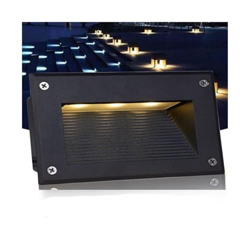 Luci Paesaggistiche Da Esterno Esterno Incasso Terrazzo Faretto Faretto A LED Da Incasso Per Scale Faretto Da Incasso A Terra IP67, Lampada Da Parete Per Corridoio Cortile Battiscopa Angolare(Natural,