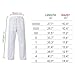 Daedo Taekwondo Training Pants - White Taekwondo Pants, 100% Ribbed Polyester for Flexibility