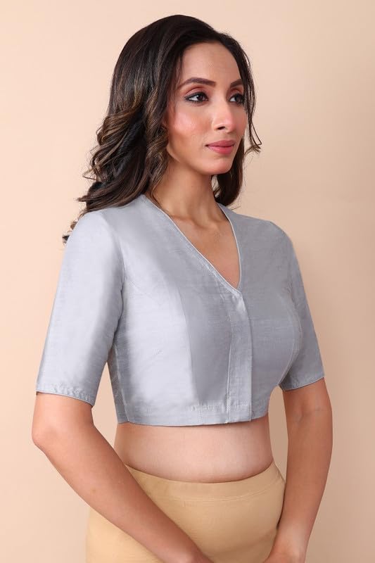 Image of RENE Cotton Tussar Blouse(T-005204@@P)