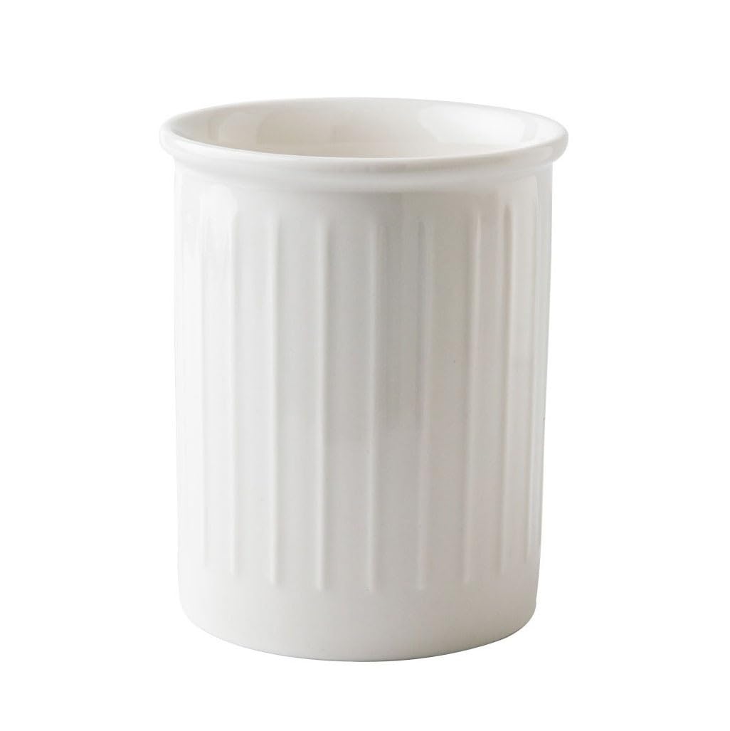 Porte Couverts Pot de rangement for ustensiles en relief vintage, support à ustensiles de cuisine en céramique for comptoir, porte-ustensiles à couverts, organisateur for cuillère, fourchette et coute