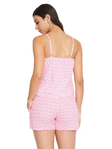 Image of Clovia Women's Rayon Floral Print Cami Top & Short Set