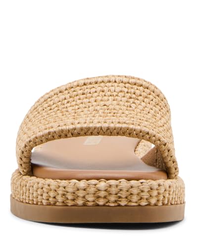 Steve Madden Women's Boardwalk Slide Sandal, Natural Raffia, 8