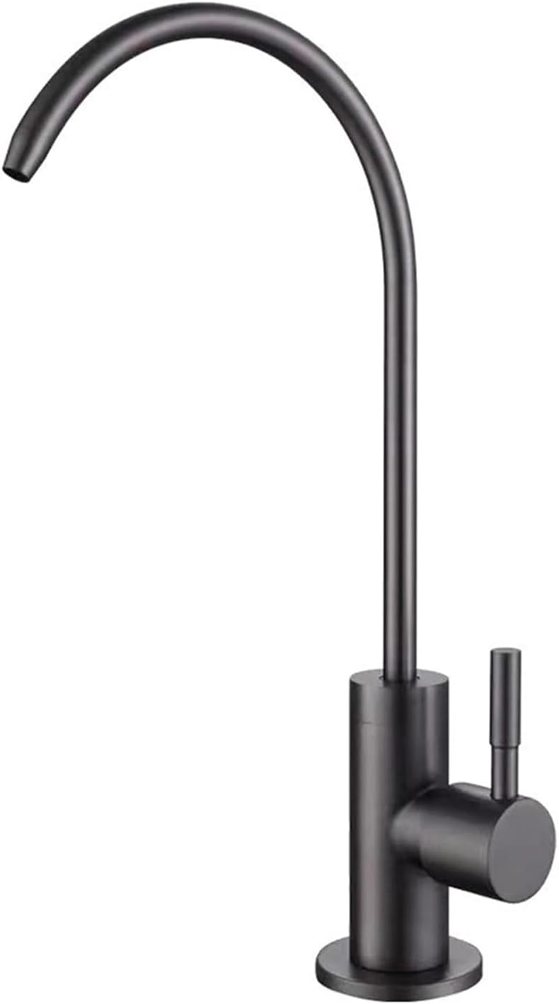 ZR98US Stainless Steel Swivel Faucet with Elegant Elbow Gray (Gray A)