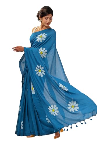 Image of Yashika Women's Georgette Floral Printed Saree With Unstitched Blouse Piece |saree for Women | New Sari | Saree