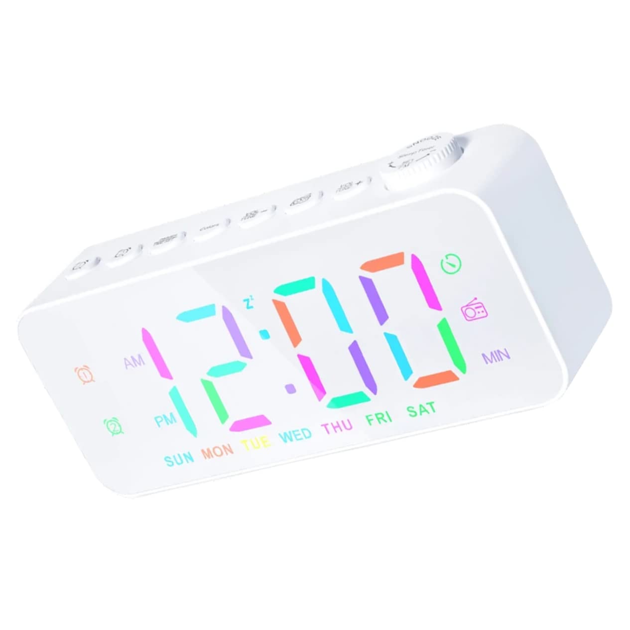Réveil LED grand écran avec radio et chargeur USB pour chambre