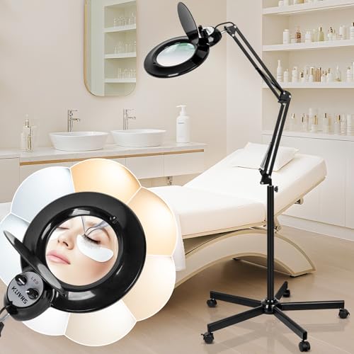 KUVRS Mag Lamp for Estheticians Light, 10X Magnifying Floor