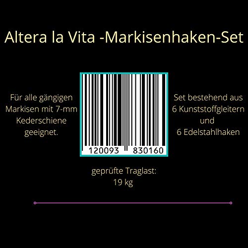 Altera la Vita Gancio per tendalino Set 12 Pezzi
