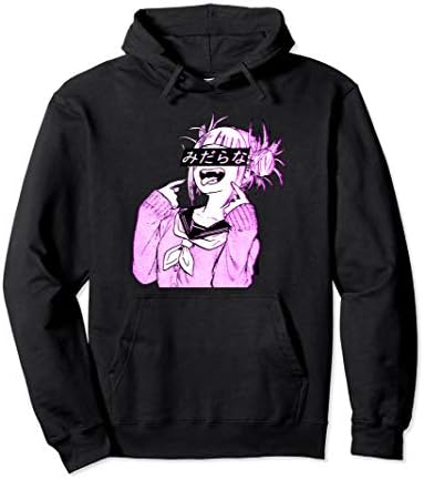 Waifu Anime Neko | Vaporwave | Glitch Manga Girl Pullover Hoodie