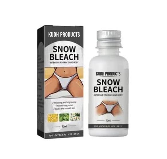 Snow Bleach Body Whitening Cream | Ideal for Black Skin & Intimate Areas | Perfect for Men & Women | Skin Brightening & Even Tone | 30ml Packed by Kudh Products