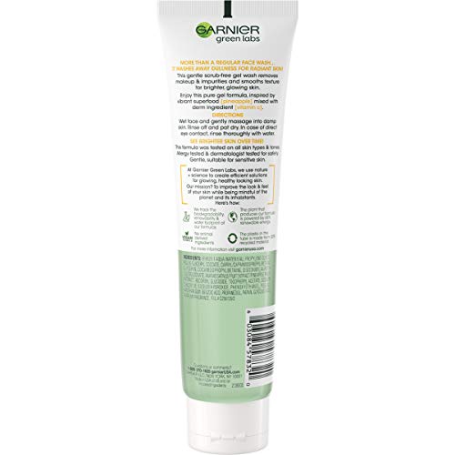 Garnier Skinactive Green Labs Brightening Gel Washable Cleanser With Vitamin C And For Dull And Uneven Skin 4.4 Packaging May Vary, Pinea-C, Pineapple, 13.2 Fl Oz #TOP1