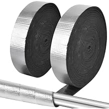 Pipe Wrap Insulation - 33 ft Outdoor Pipe Foam Insulation Tape Self Adhesive for Winter Freeze Protection Insulation Wrap - Aluminum Foil Finish-2" x 33FT