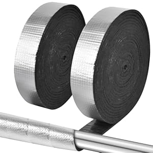 Pipe Wrap Insulation – 33 ft Outdoor Pipe Foam Insulation Tape Self Adhesive for Winter Freeze Protection Insulation Wrap – Aluminum Foil Finish-2″ x 33FT