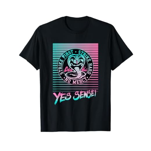 Cobra Kai Sí Sensei Retro Neon Camiseta