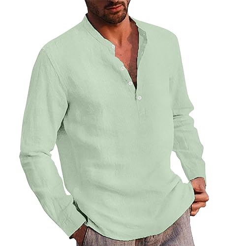 Henley shirts solid décontractée confortable pour hommes actifs - 2