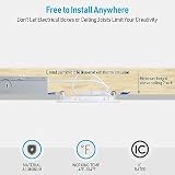 TORCHSTAR Essential Series Ultra cienka lampa sufitowa do zabudowy z puszką przyłączeniową, 12 W, 15,2 cm