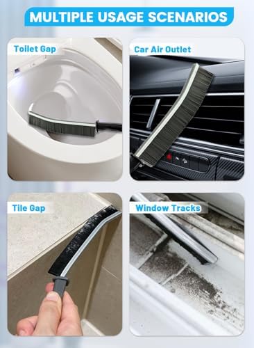 20Pcs Crevice Cleaning Brush Set, Hard Bristle Scrub Brushes Tools for Deep Cleaning Gap,Window Groove Cleaning Brush for Sliding Door, Sill, Tile Lines, Shutter, Corner, Sink, Teapot, Bottle - 2