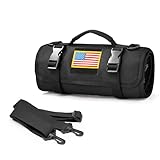 DSLEAF Tactical Gun Cleaning Mat with Tool Storage Pocket, Roll Up Shotgun Maintenance Pad with Waterproof Surface for Pistol Shotgun Cleaning