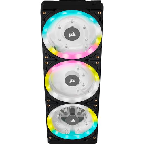 Corsair Hydro X Series XD7 RGB Combinaison Pompe/Réservoir (Système de Plaque de Distribution de 360 mm, Pompe D5 PWM, Réservoir de 140 ml, 36 LED RGB paramétrables Individuellement) Noir