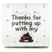 Valentine's Day Funny Toilet Paper Gag Gift - Thanks for Putting up with My ...