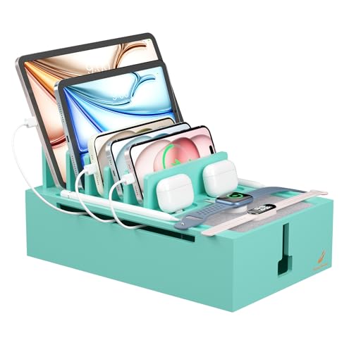 Pezin & Hulin Bamboo Charging Station, Electronic Devices Organizer for