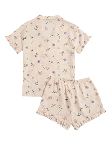 Image of Verdusa Pajamas For Women Set 2 Piece Summer Pajama Sets Cute Pjs Lounge Matching Button Shirt with Shorts