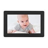 El marco de fotos digital ultradelgado presenta una pantalla LCD de 7 pulgadas y una resolución de 1280 * 800 HD; Se puede colocar en el escritorio por el soporte trasero desmontable o colgado en la pared, una gran decoración para el hogar, la oficina, el estudio, etc.